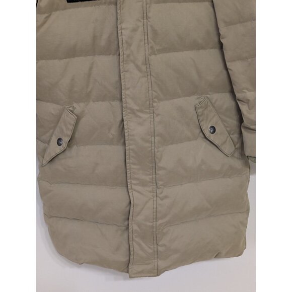 Guess Mid-Length Puffer Jacket Down Hooded Boys Sz 8 Patches Spellout - Picture 3 of 16